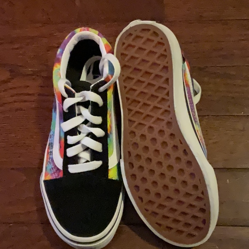 Girls Rainbow Old School Vans